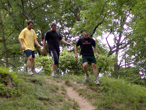 Krtk sprinty do kopce, na vrcholku Luk Dao, Martin Koudelka a Ji Kadlec